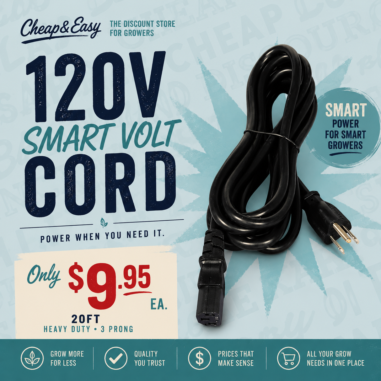 120v Smart Volt Cord, 20ft