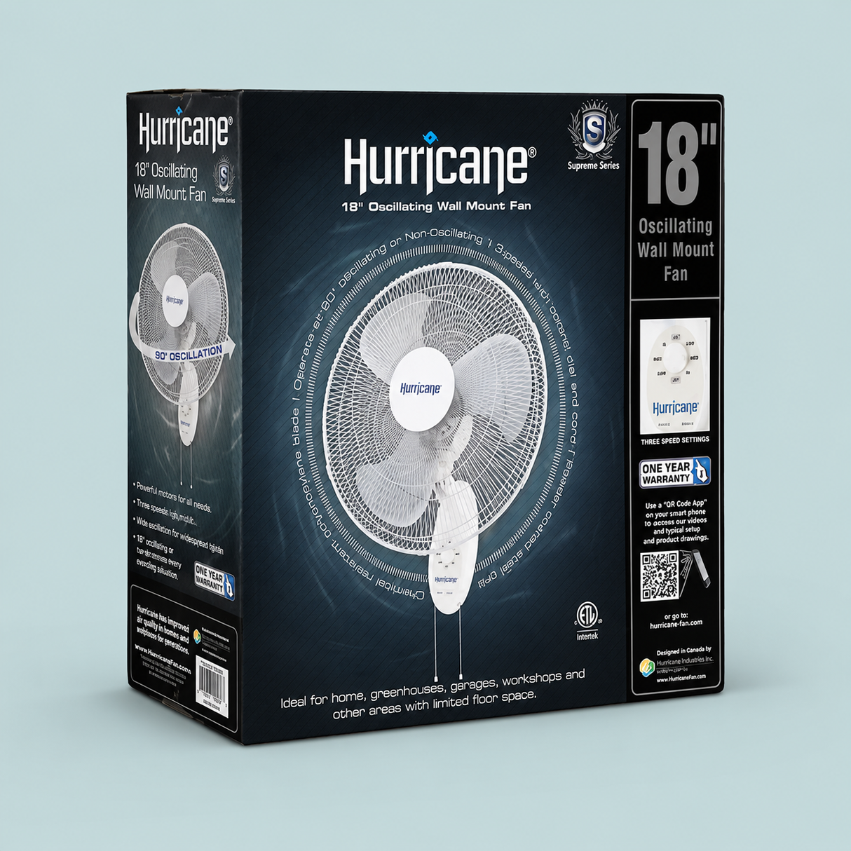 Hurricane Supreme 18" Wall Mount Fan