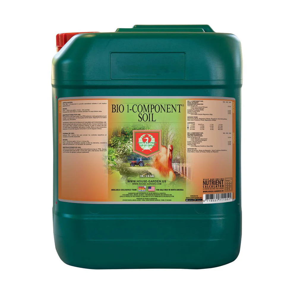 House and Garden Bio-1 Component Base Nutrient 10L