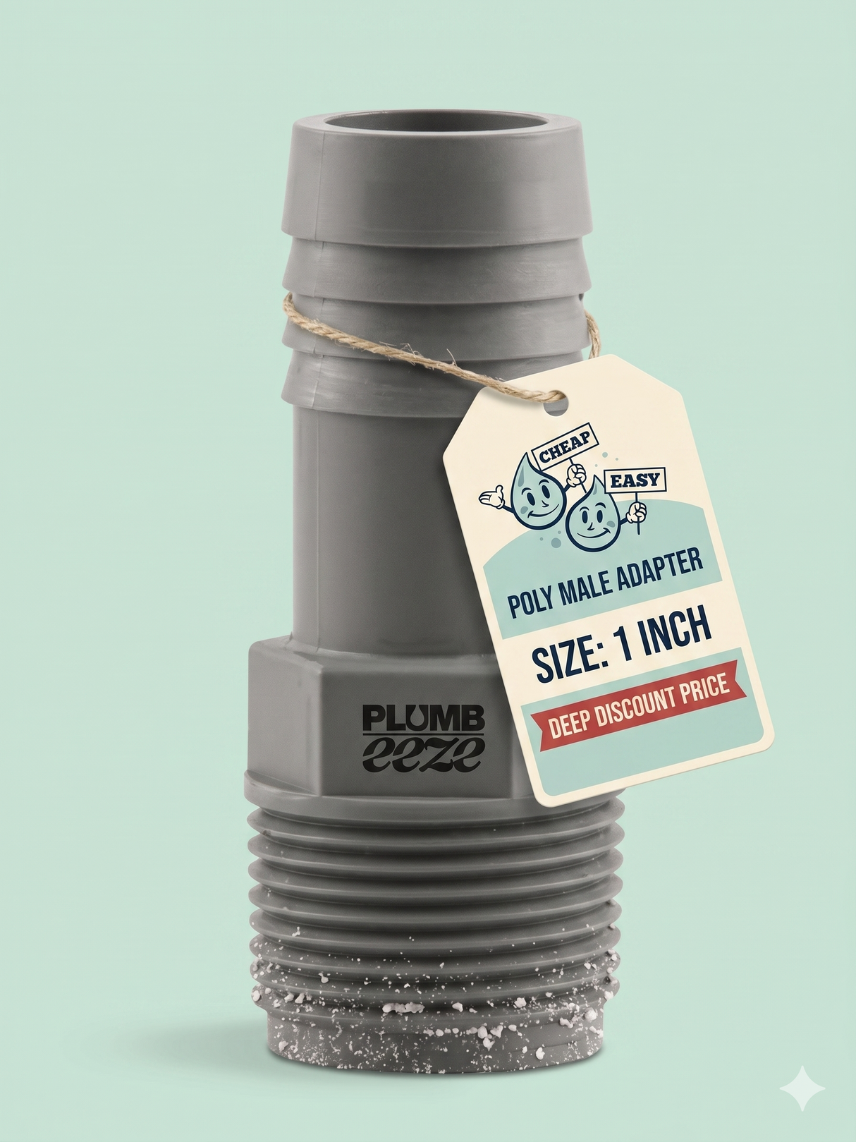 10 Pack 1" Poly Adapter (MPT to Barbed)