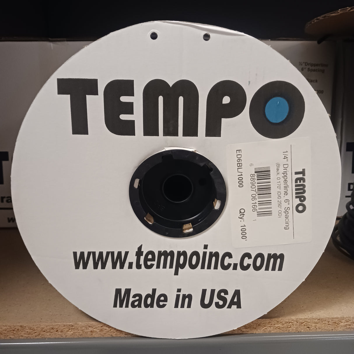 1/4" Inline Emitter 6" Spacing 1000' Roll (0.5 GPH)