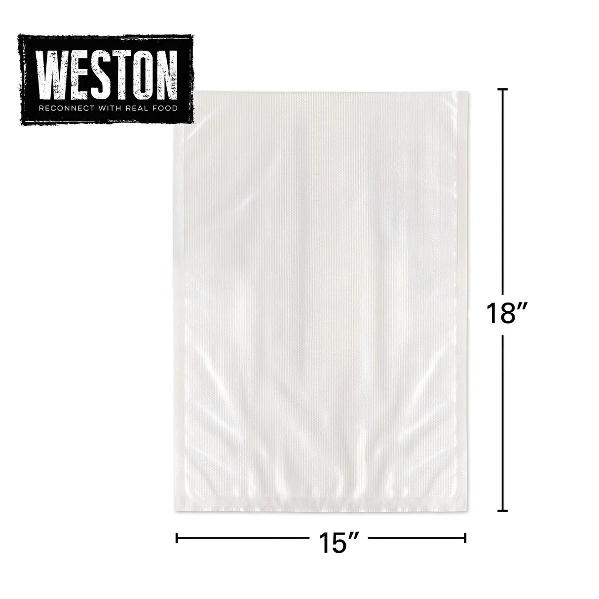 Vacuum Bags 15" X 18" 5 MIL CLEAR (100 pack) Weston Brands