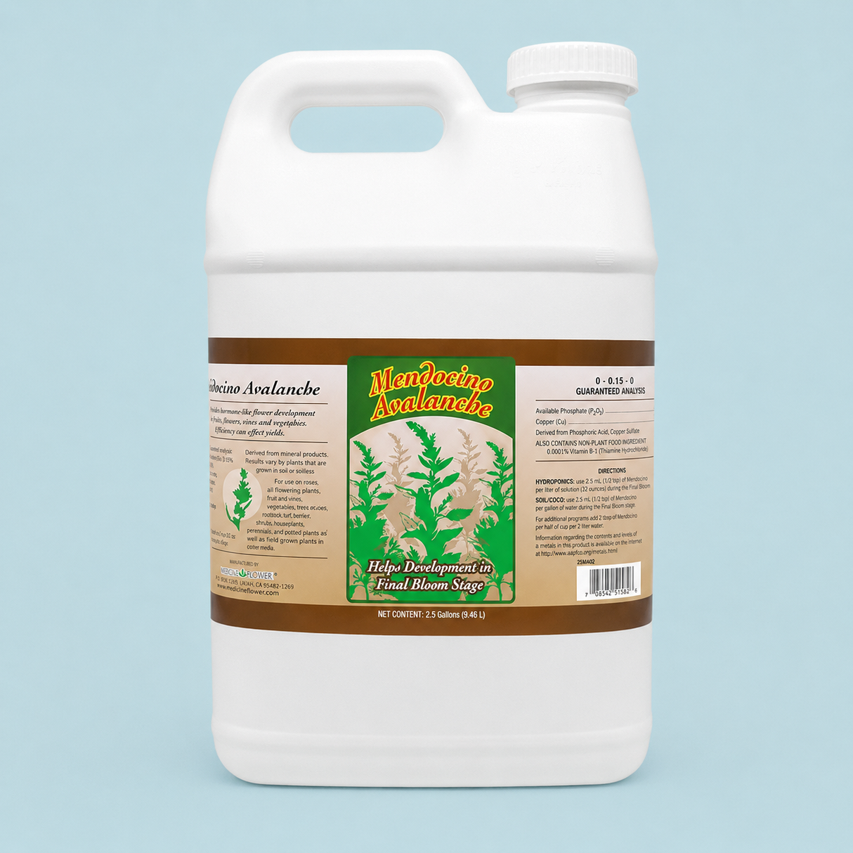 Grow More Mendocino Avalanche 2.5 Gallon (0-0.15-0)