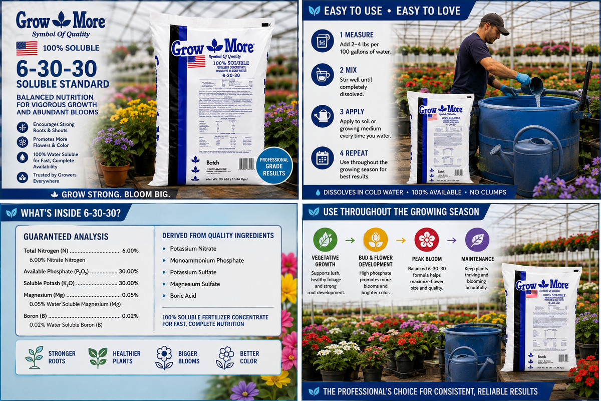 Grow More Flower & Bloom Standard (6-30-30) 25#