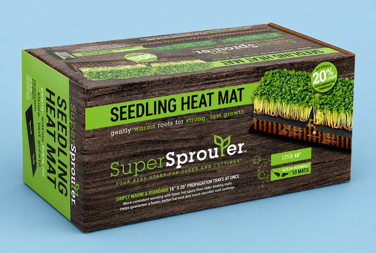 Super Sprouter 2 Tray Seedling Heat Mat Daisy-Chainable 12 in x 48 in