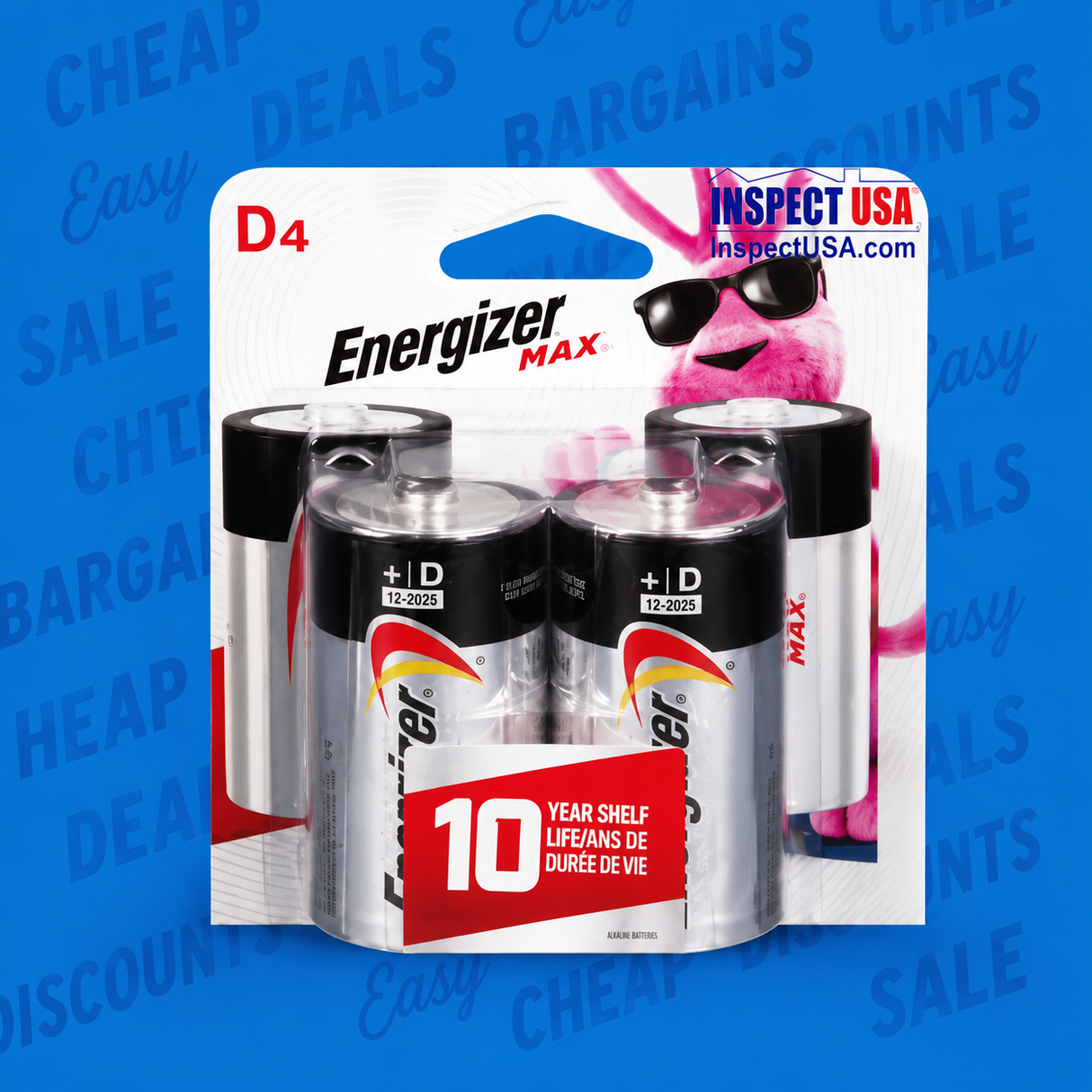 D Energizer Battery (4 Pack)