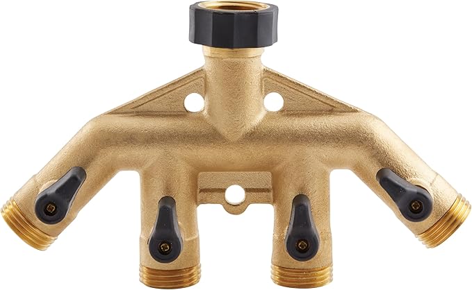Gilmour 4-way Brass Shut Off Valve