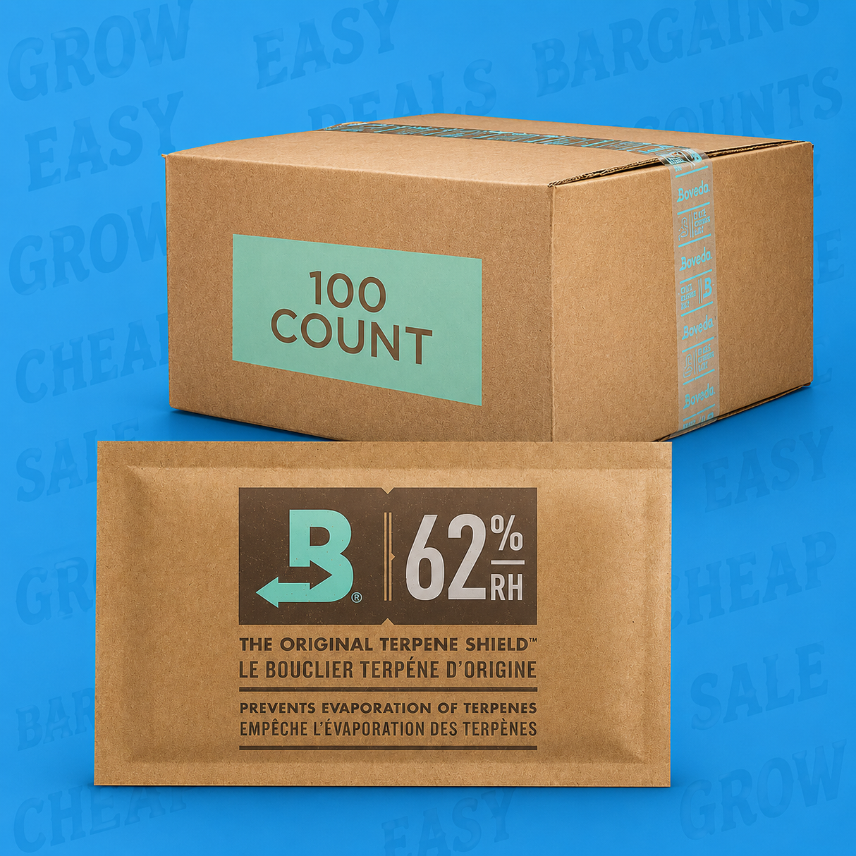 CASE Boveda 62% 67g Humidity Pack (100/case)