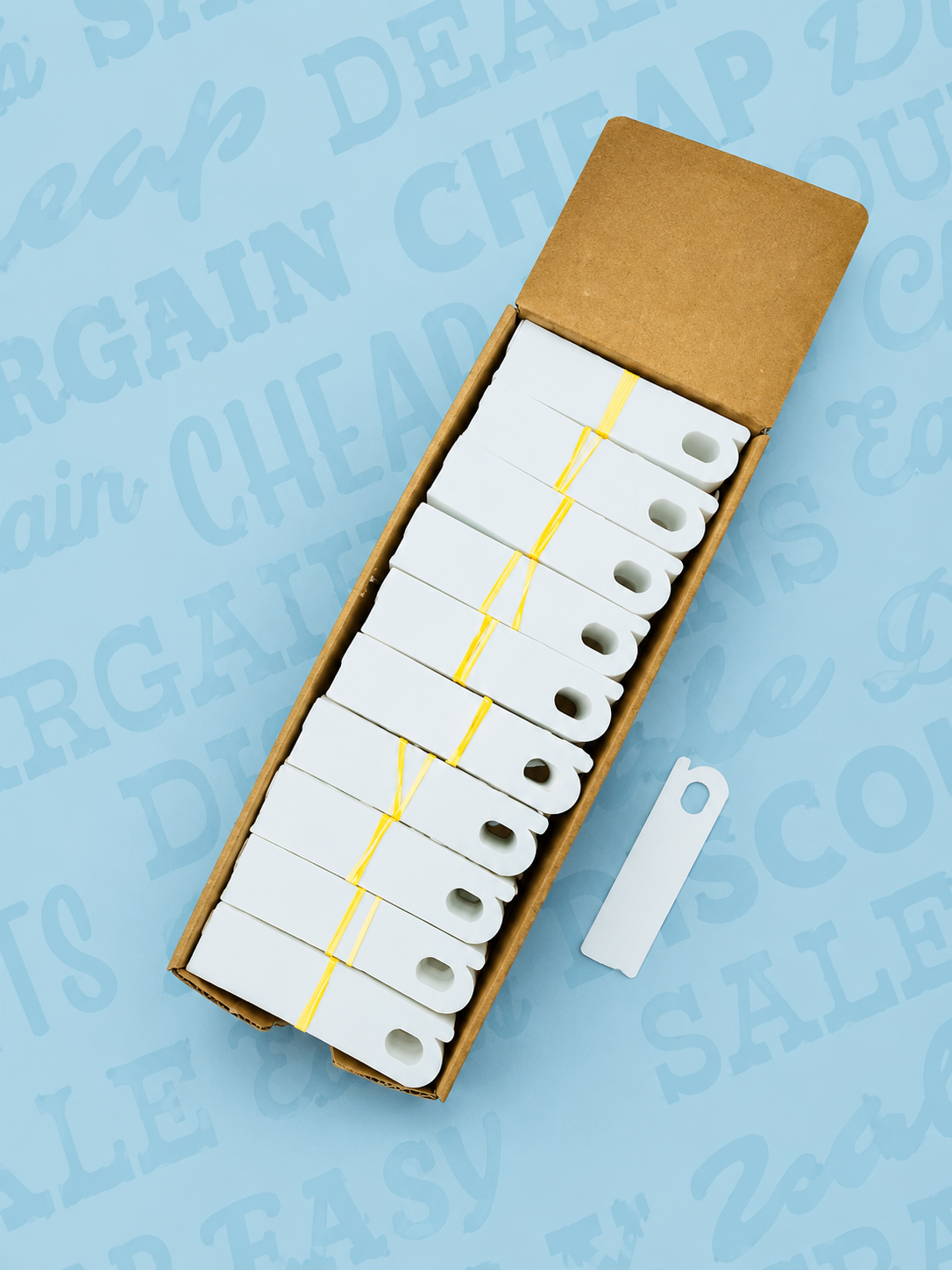 CASE 1,000 White Push-On Plant Label (3-3/4"x1")