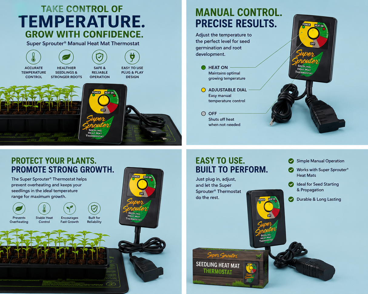 Super Sprouter® Manual Seedling Heat Mat Thermostat