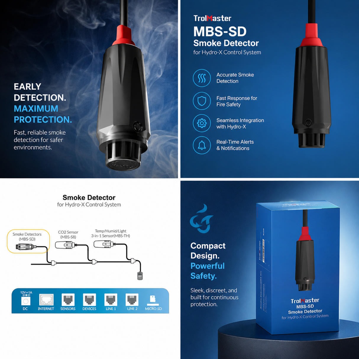 Trolmaster Smoke Detector for Hydro-X Control System (MBS-SD)