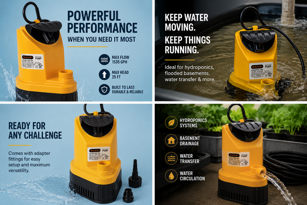 Mondi Utility Sump Pump 1585 gph