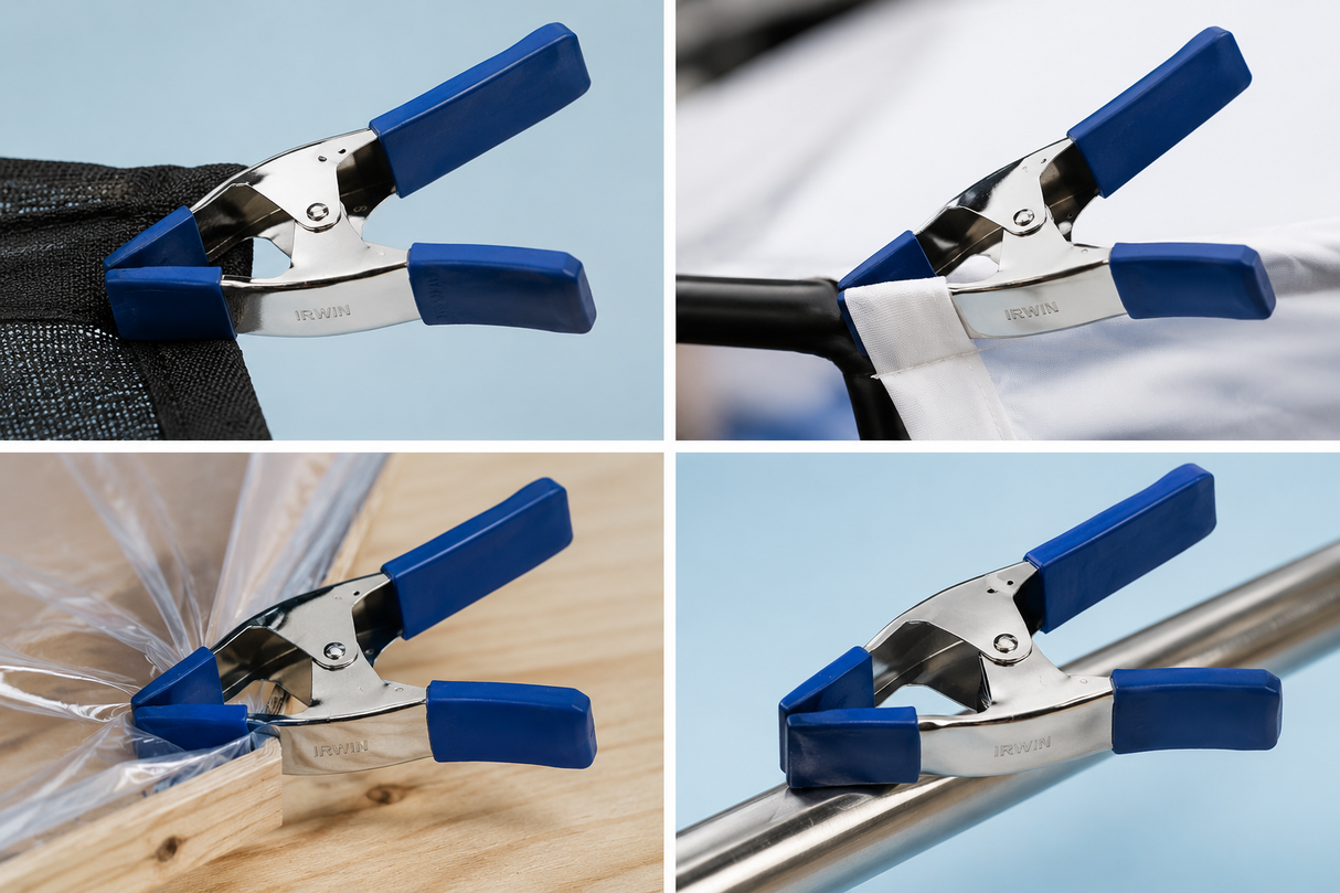 Metal Spring Clamp 3" (Blue)