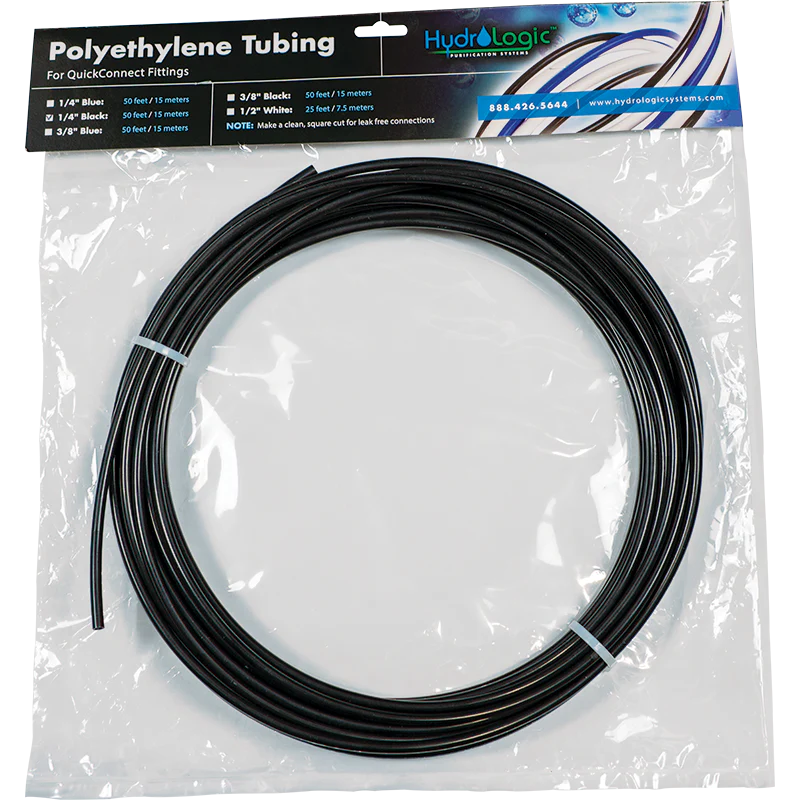 Hydro-Logic Poly Tubing Black 1/4 in 50 ft Roll (10/Cs)