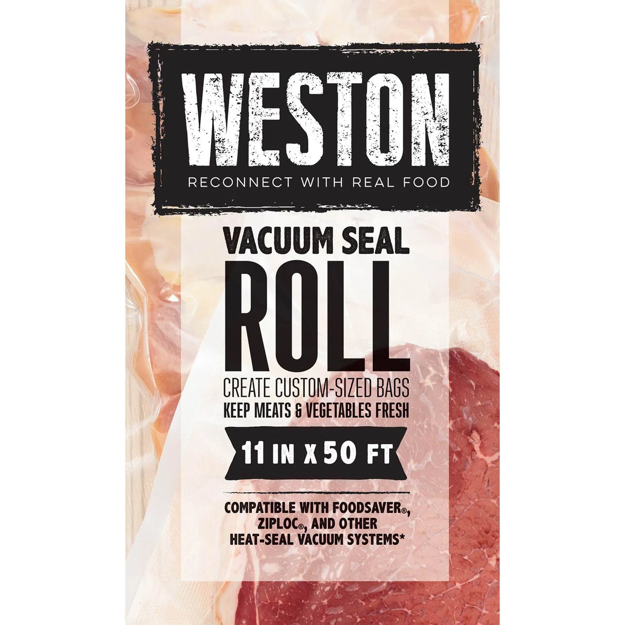 WESTON 11" X 50' CLEAR ROLL Vacuum Bag