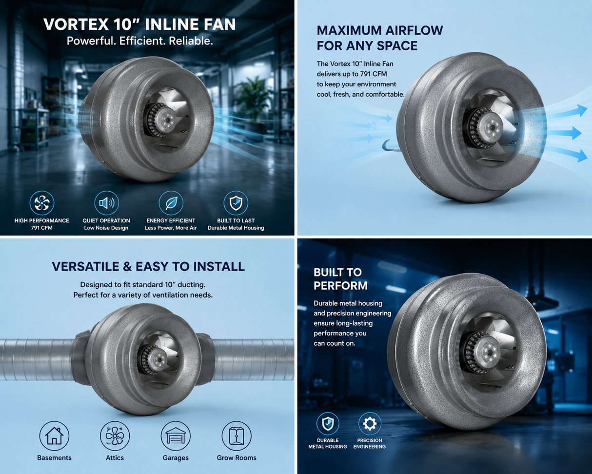 Vortex 10" Inline Fan (791cfm)