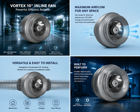 Vortex 10" Inline Fan (791cfm)