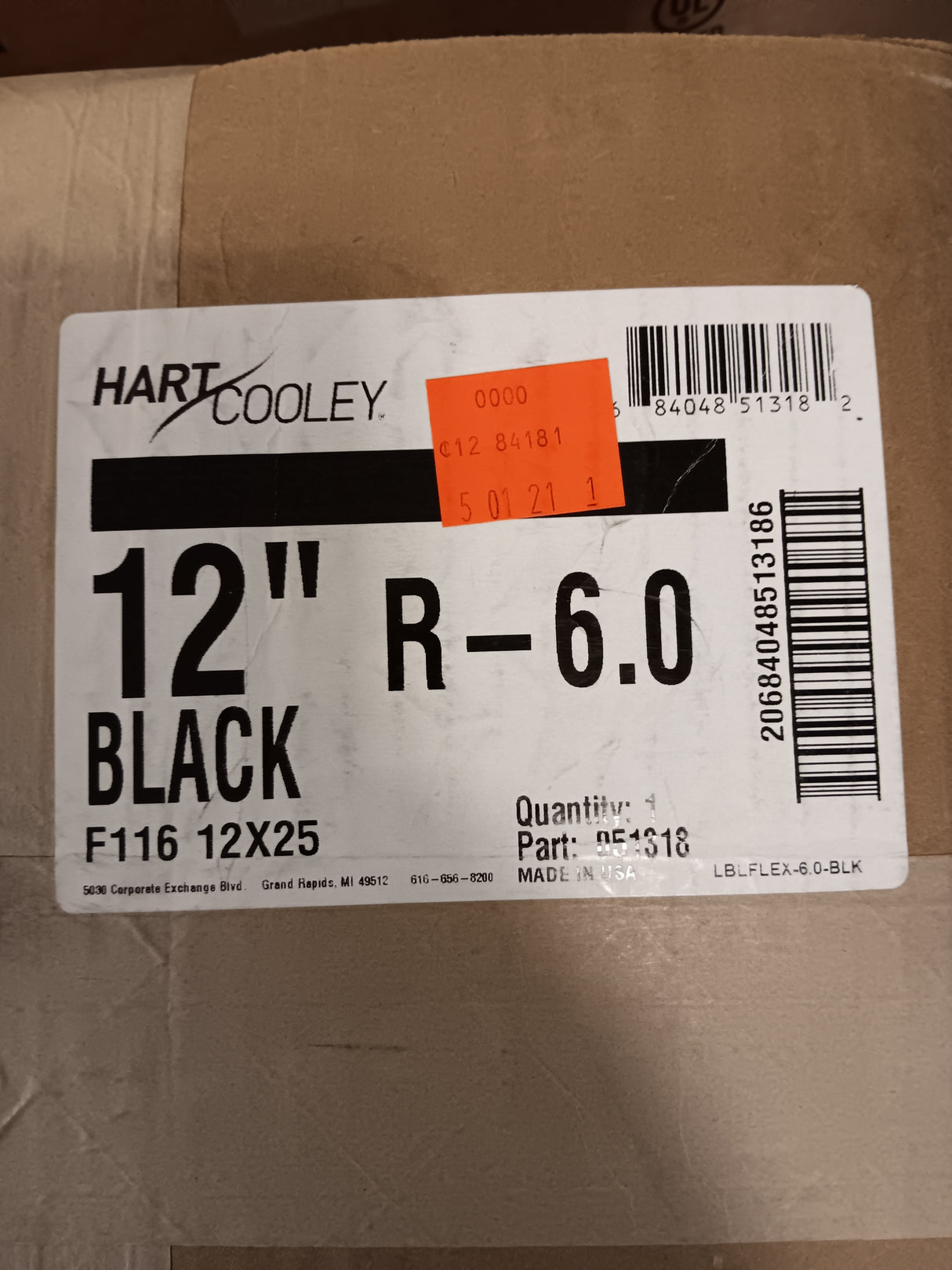 12"X 25' Insulated Air Duct-Class 1  R-6.0