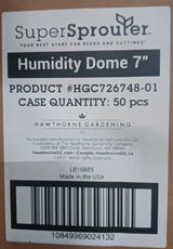 CASE Super Sprouter 7" Propagation Dome 50pcs/case (TOP Vents)
