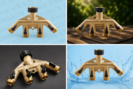 Gilmour 4-way Brass Shut Off Valve
