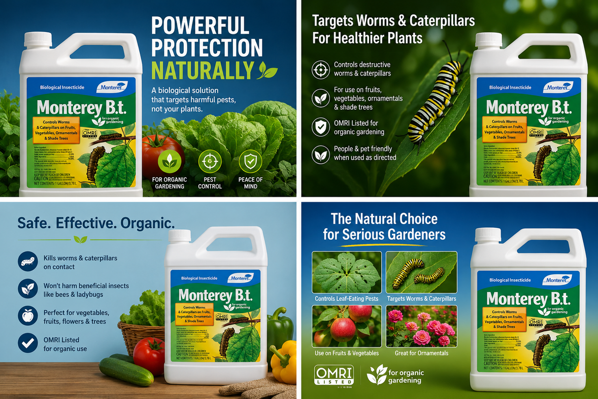 Monterey BT Worm & Caterpillar Killer Gallon (Omri Listed)