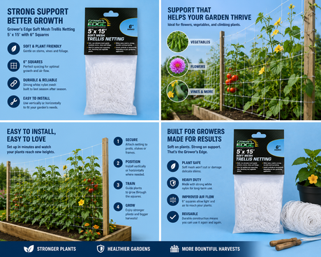 Grower's Edge Nylon Trellis Netting 5' x 15'