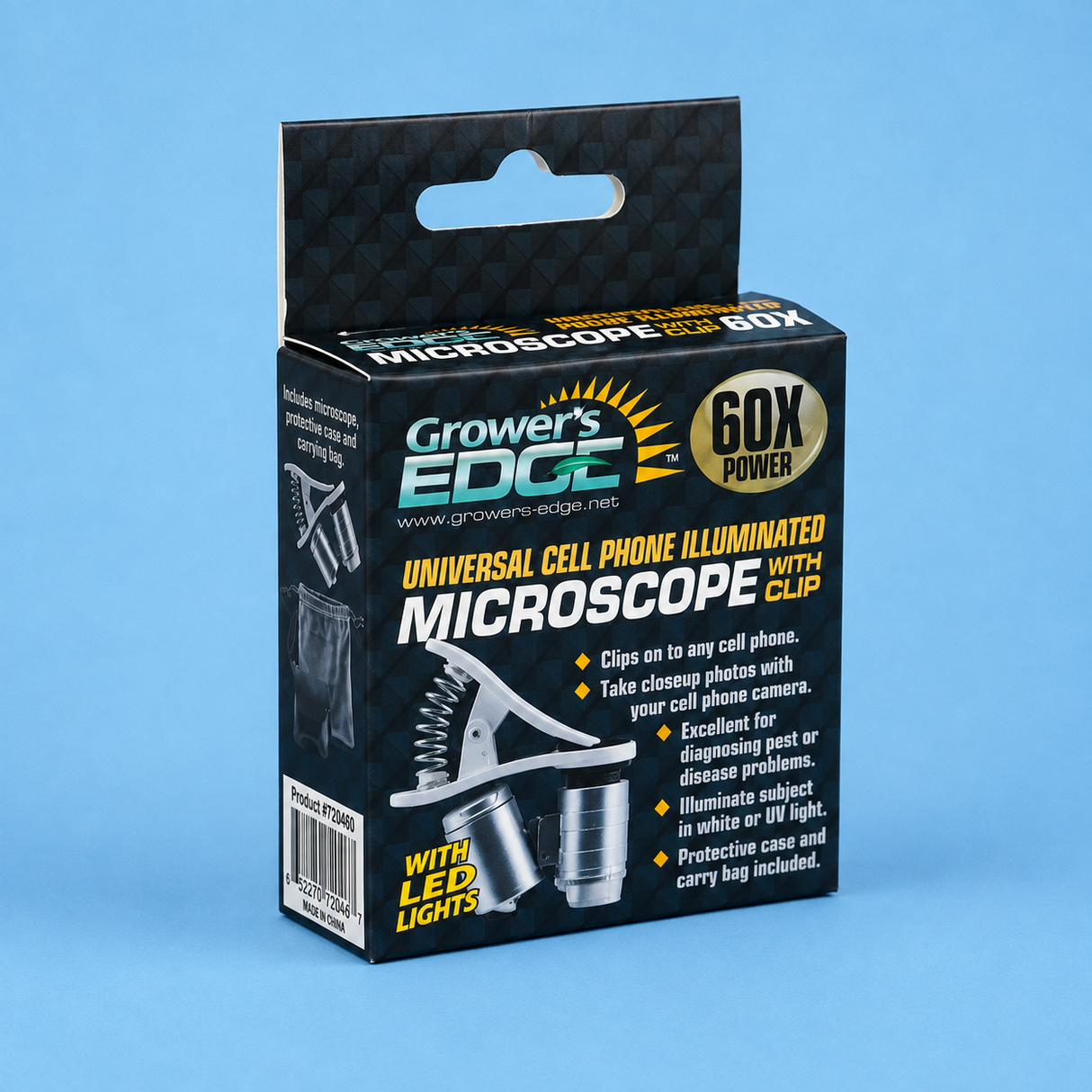 Grower's Edge Universal Cell Phone Illuminated Microscope (60x)