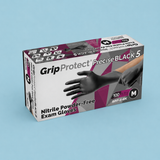 GripProtect Precise Black Nitrile Gloves (100ct.) MEDIUM 5Mil
