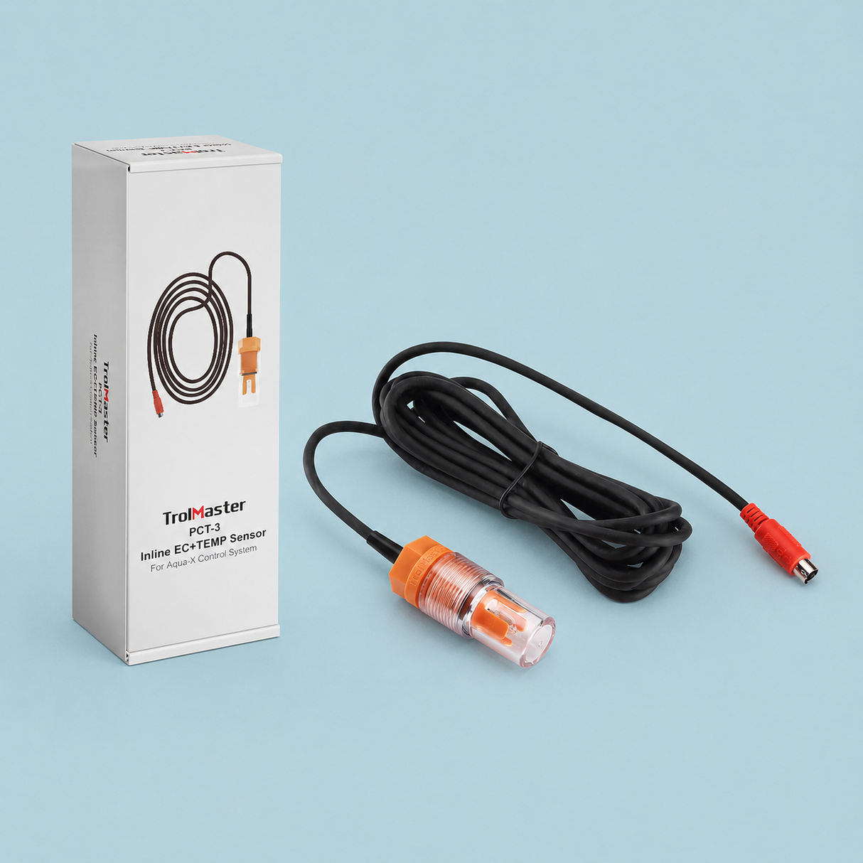 Trolmaster Heavy Duty Nutrient EC+Temp Sensor, drop-in / in-line compatible (PCT-3)