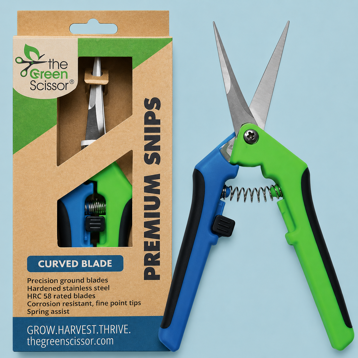 The Green Scissor Premium Snips Curved Blade