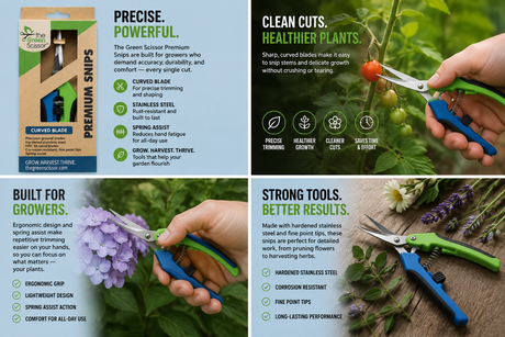 The Green Scissor Premium Snips Curved Blade