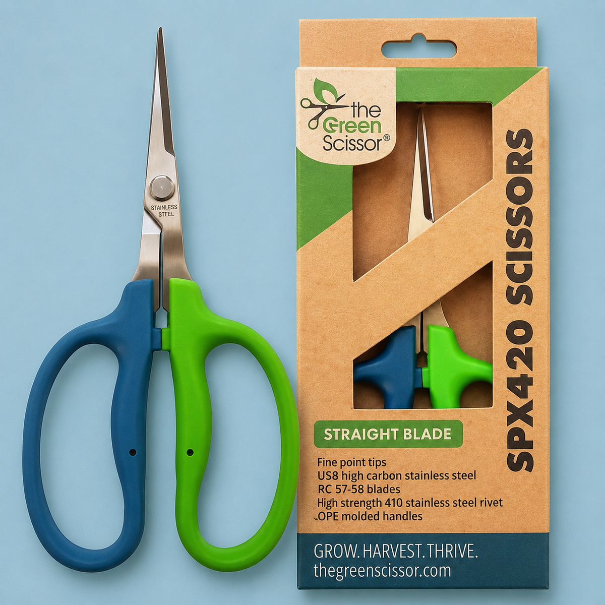The Green Scissor Brand SPX 420 Straight Scissors