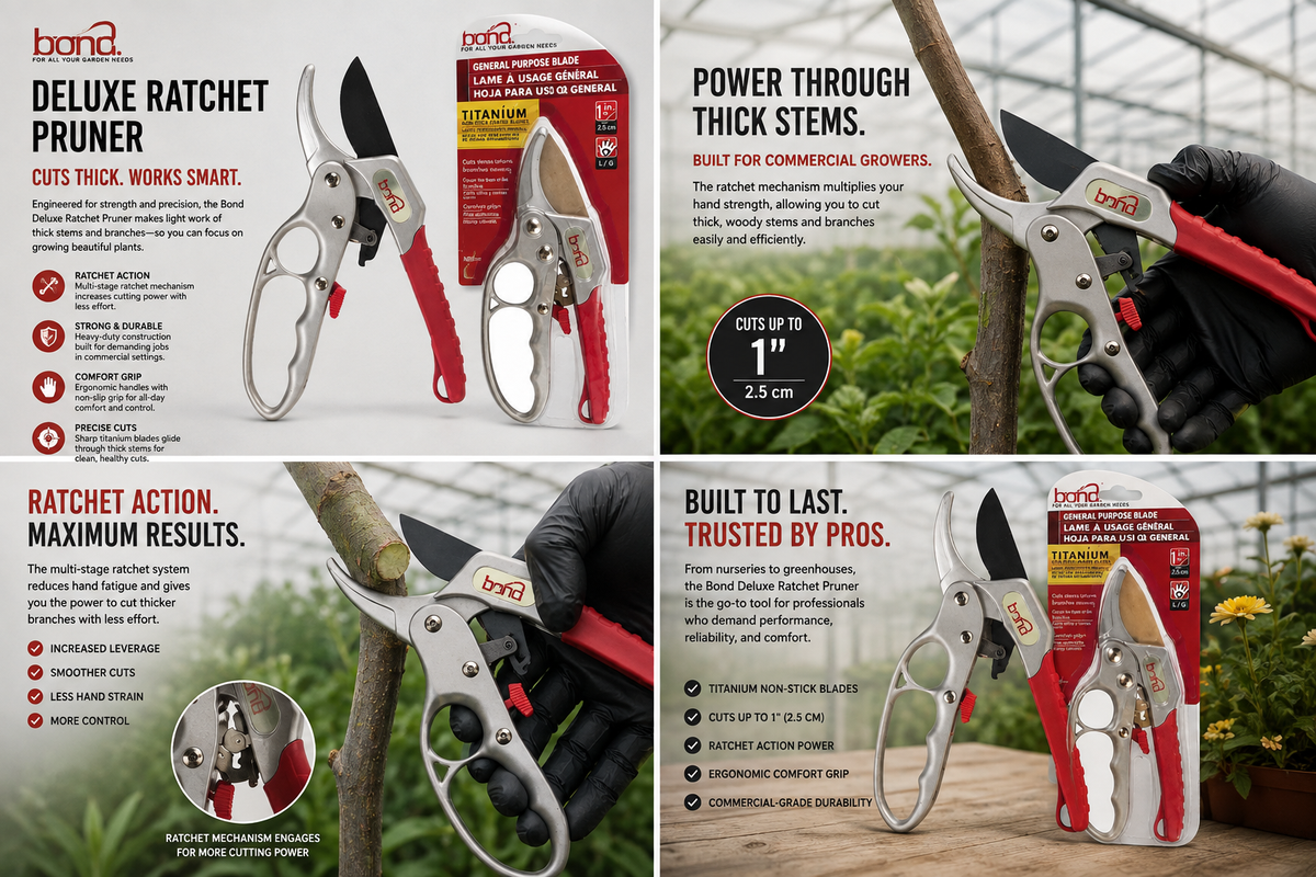 Bond Deluxe Ratchet Pruner 8"