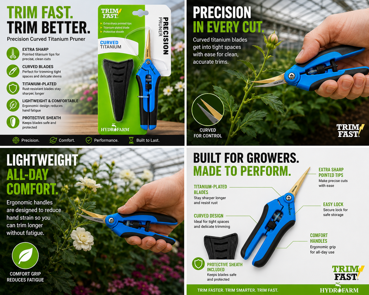 Trim Fast Precision Pruner Curved Titanium (BLUE)