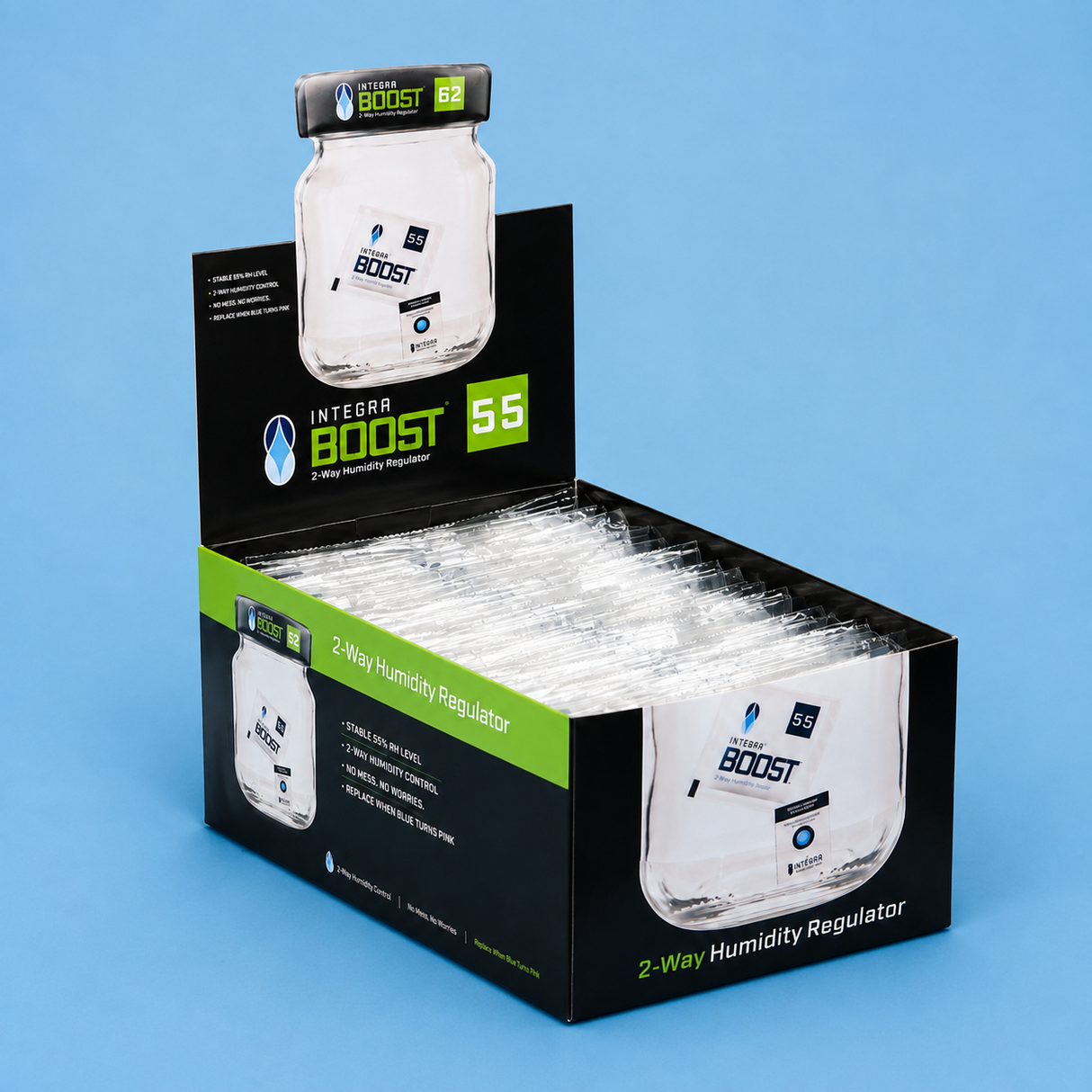 BOX-Integra Boost 55% 8 gram 2-Way Humidity Regulator 55% 8 gram 144/CASE-individually wrapped