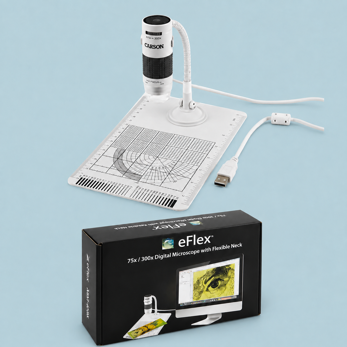 Carson eFlex 75x/300x USB Digital Microscope