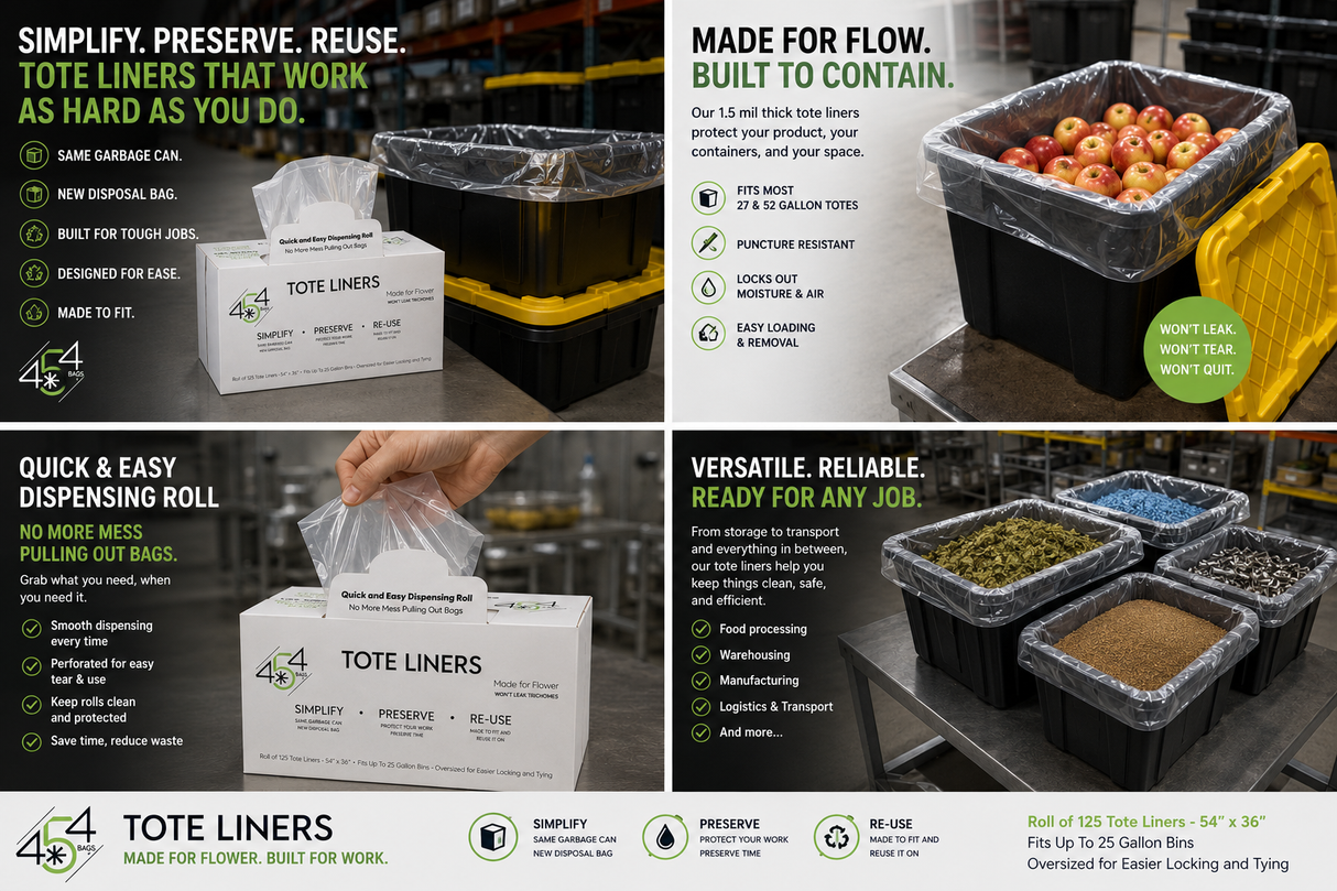 454 Bags Tote Liner 54"x36" (125/roll)