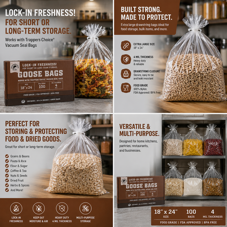 Trapper's Choice Turkey/Goose Bag 4gal 100ct (18"x24")