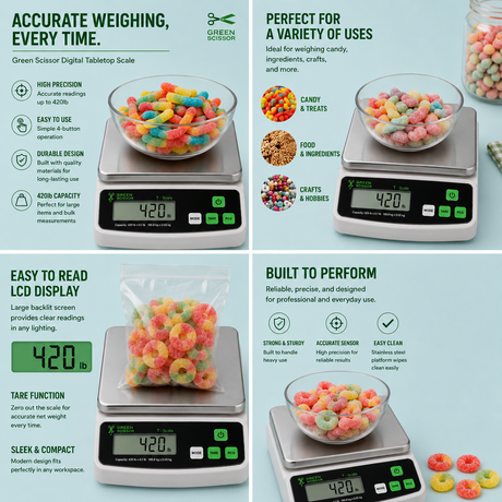 Green Scissor Digital Table Top Scale