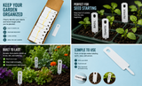 CASE 1,000 White Push-On Plant Label (3-3/4"x1")