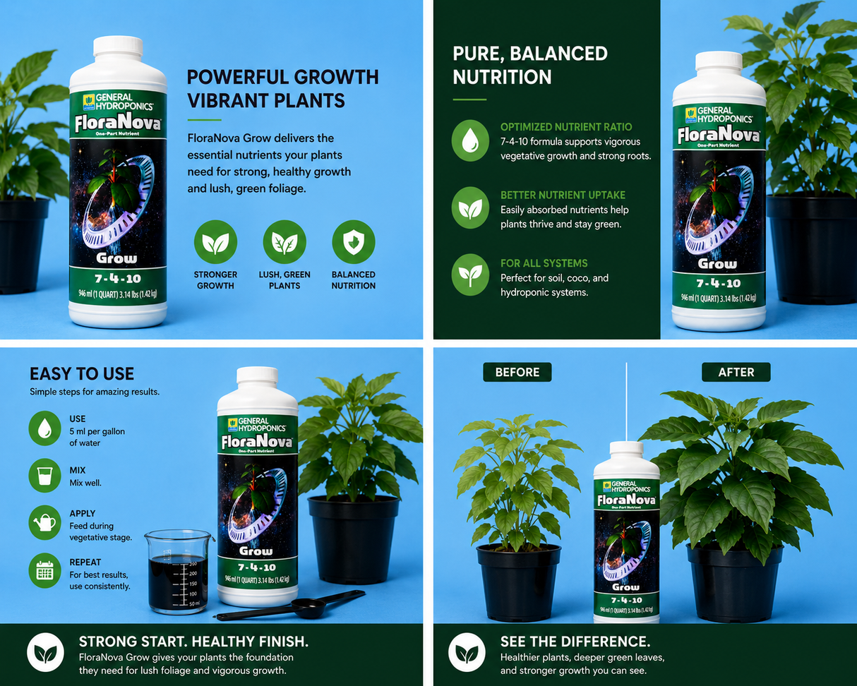 GH Floranova Grow Quart (7-4-10)
