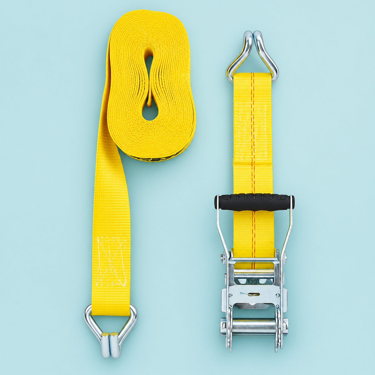 2" x 27' J Hook Heavy Duty Ratchet Tie down 3,333lb/10,000lb
