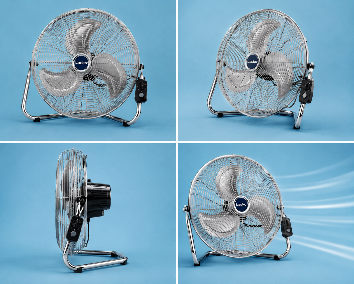 Lasko High Velocity Metal Floor Fan 20" (Commercial Grade)