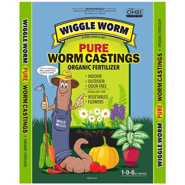 Wiggle Worm Pure Worm Castings Organic Fertilizer - 15lb (OMRI)