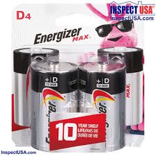 D Energizer Battery (4 Pack)