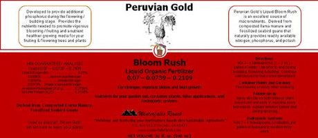 Peruvian Gold Bloom Rush 1 Gal (0.07-0.0739-0.2109)