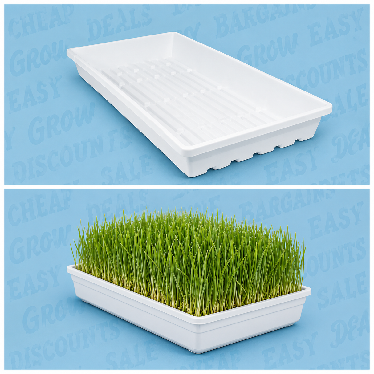 CASE 10" X 20" White Prop Tray - No Holes - Heavy Duty (100/case)