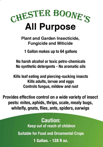 Chester Boone's All Purpose Insecticide/Fungicide/Miticide - 1 Gallon