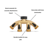 Gilmour 4-way Brass Shut Off Valve