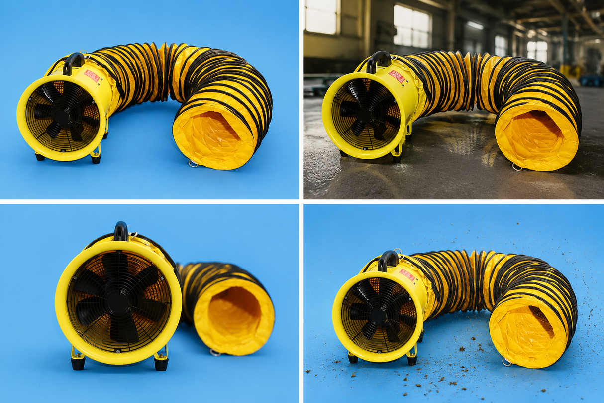 Maxxair 12" Axial Fan Yellow 2000cfm (Hose Fan)